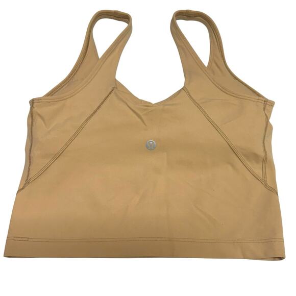 lululemon‎ Womens Tank Top Sz 4 Align Tan Cafe au Lait Pecan Padded - Picture 4 of 6